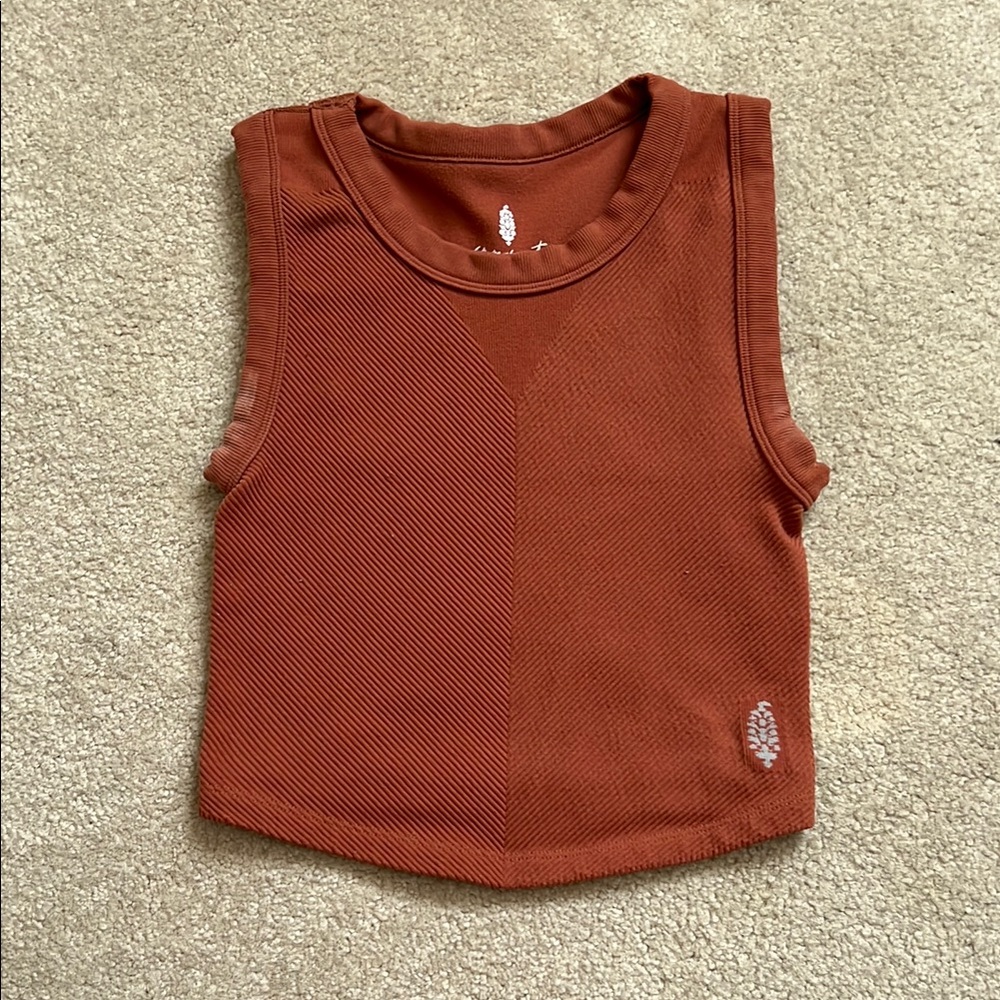 Free People Movement Sleeveless Rust Top